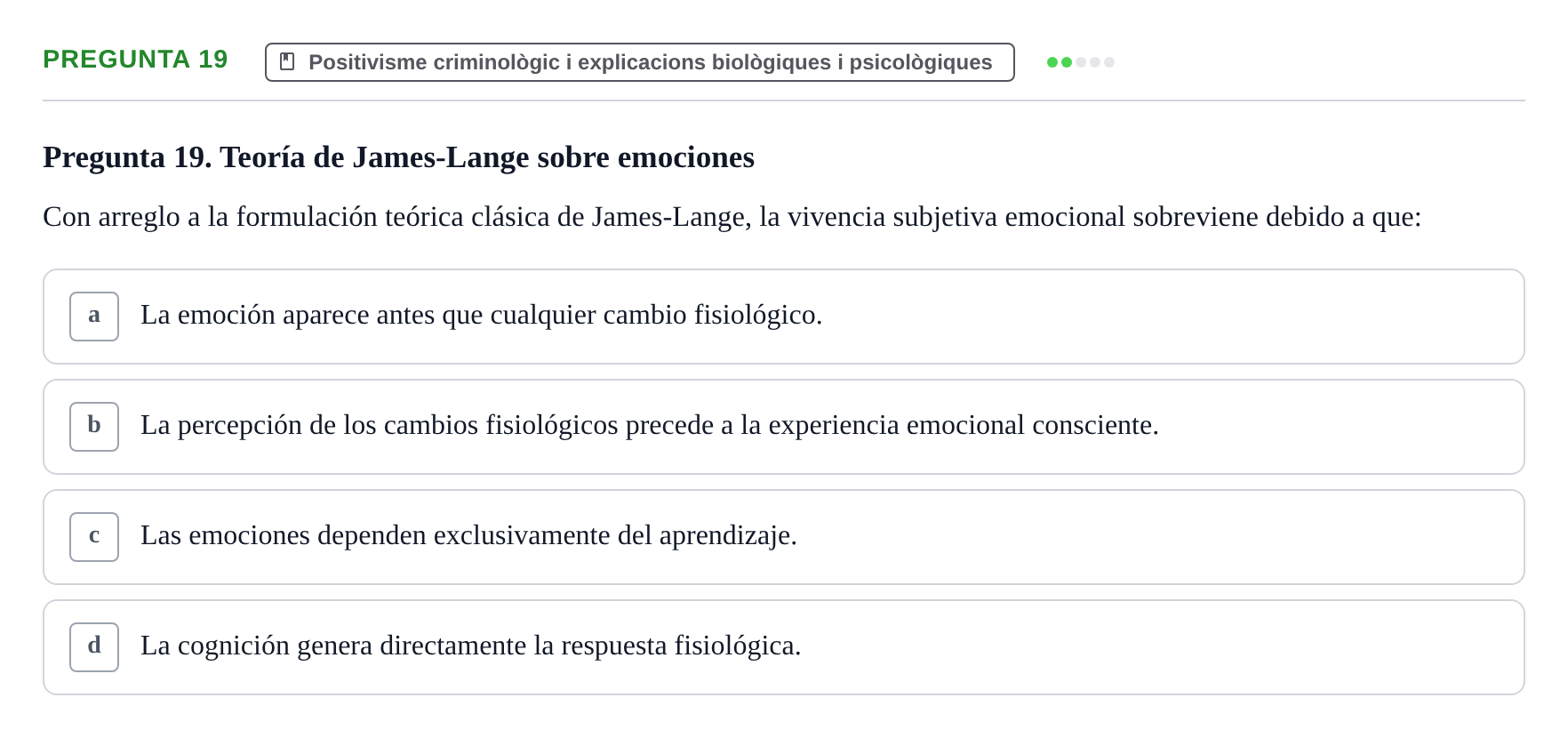 Enunciado: Pregunta 19