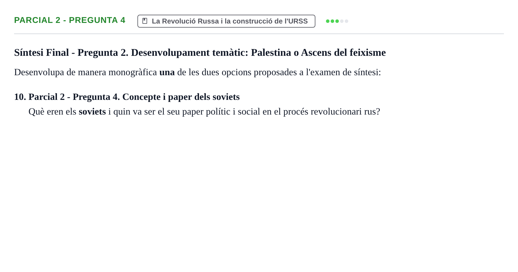 Enunciado: Ejercicio Parcial 2 - Pregunta 4 · Història Política i Social Contemporània UB Recull d'exàmens: Parcial 1, Parcial 2 i Examen de Síntesi