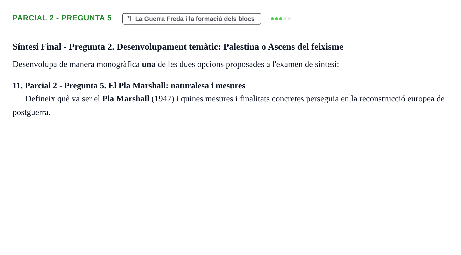 Enunciado: Ejercicio Parcial 2 - Pregunta 5 · Història Política i Social Contemporània UB Recull d'exàmens: Parcial 1, Parcial 2 i Examen de Síntesi