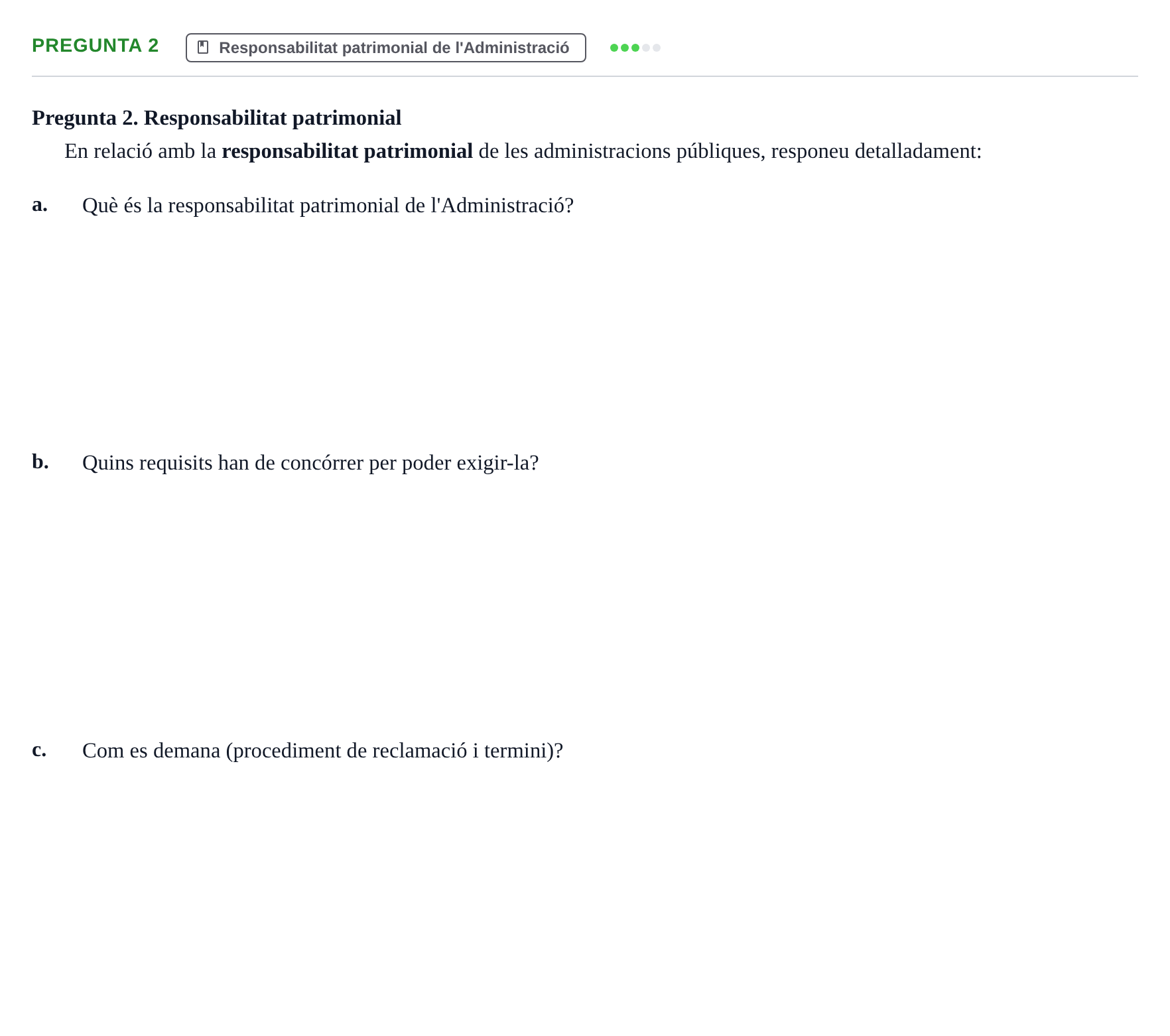 Enunciado: Pregunta 2 · Introducció al Dret Públic UB Examen d'Introducció al Dret Públic