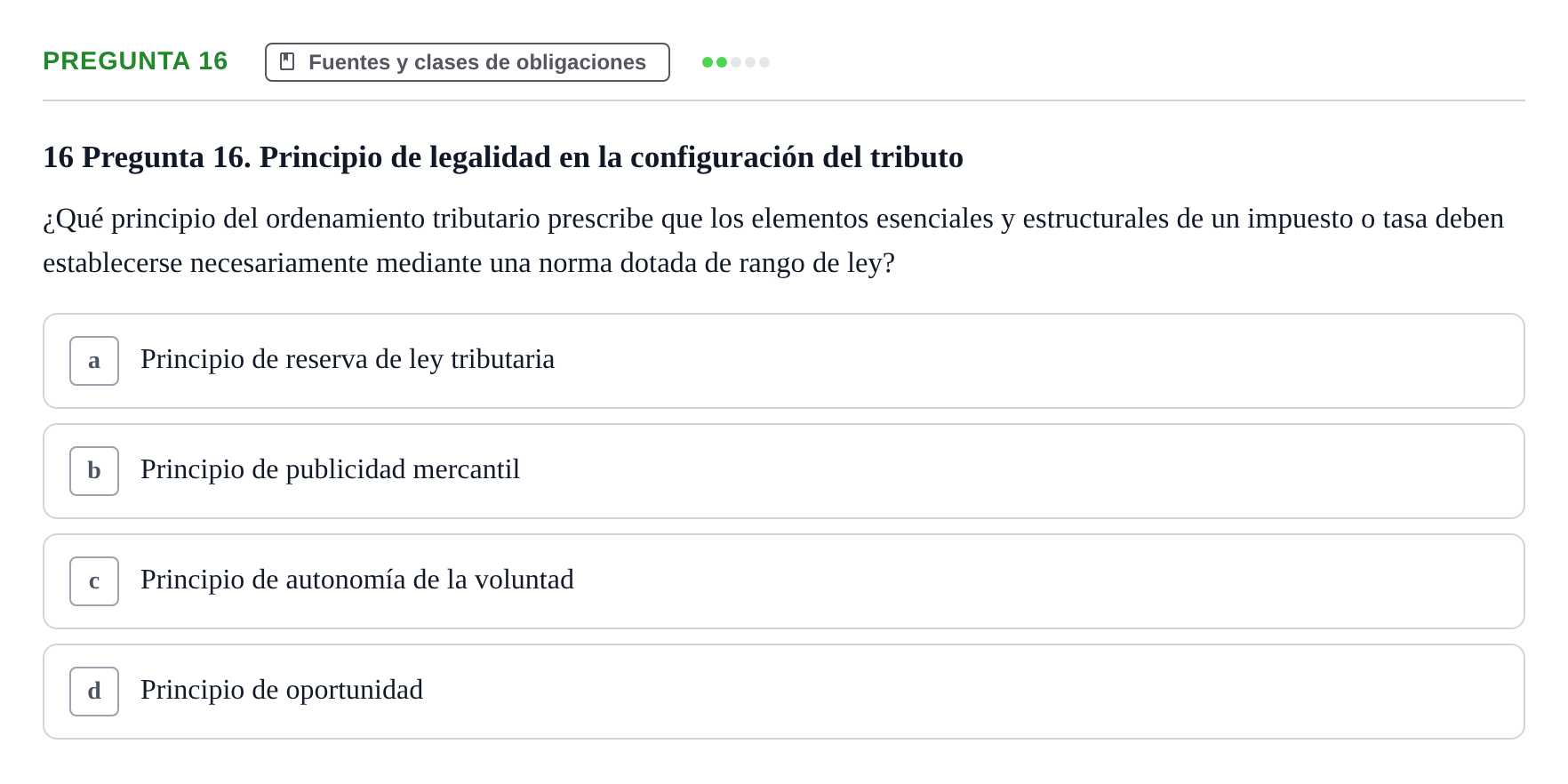 Enunciado: Pregunta 16