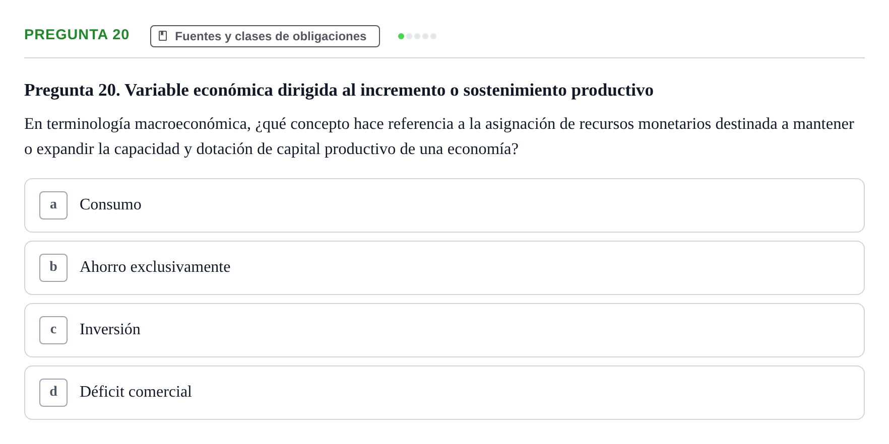 Enunciado: Pregunta 20