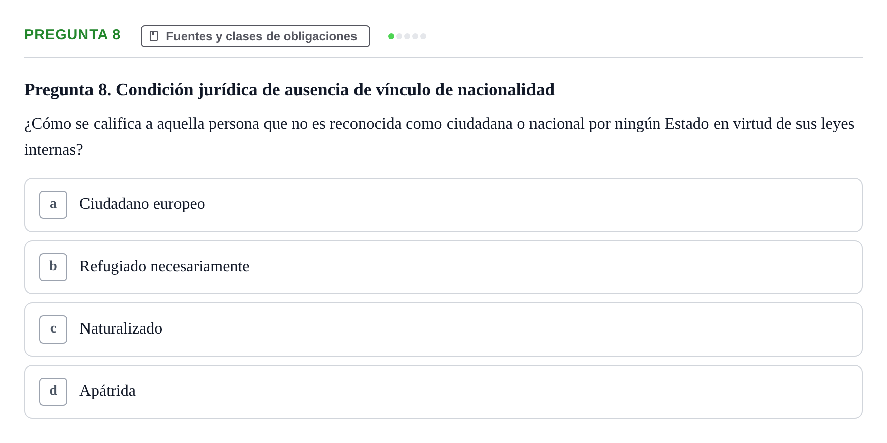 Enunciado: Pregunta 8