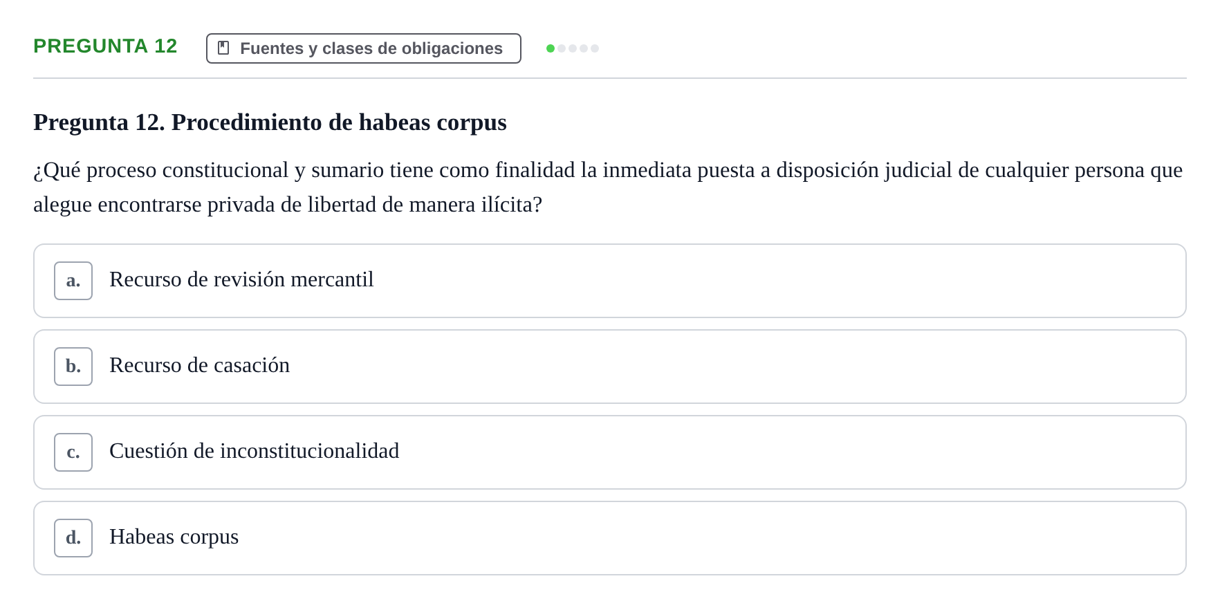 Enunciado: Pregunta 12