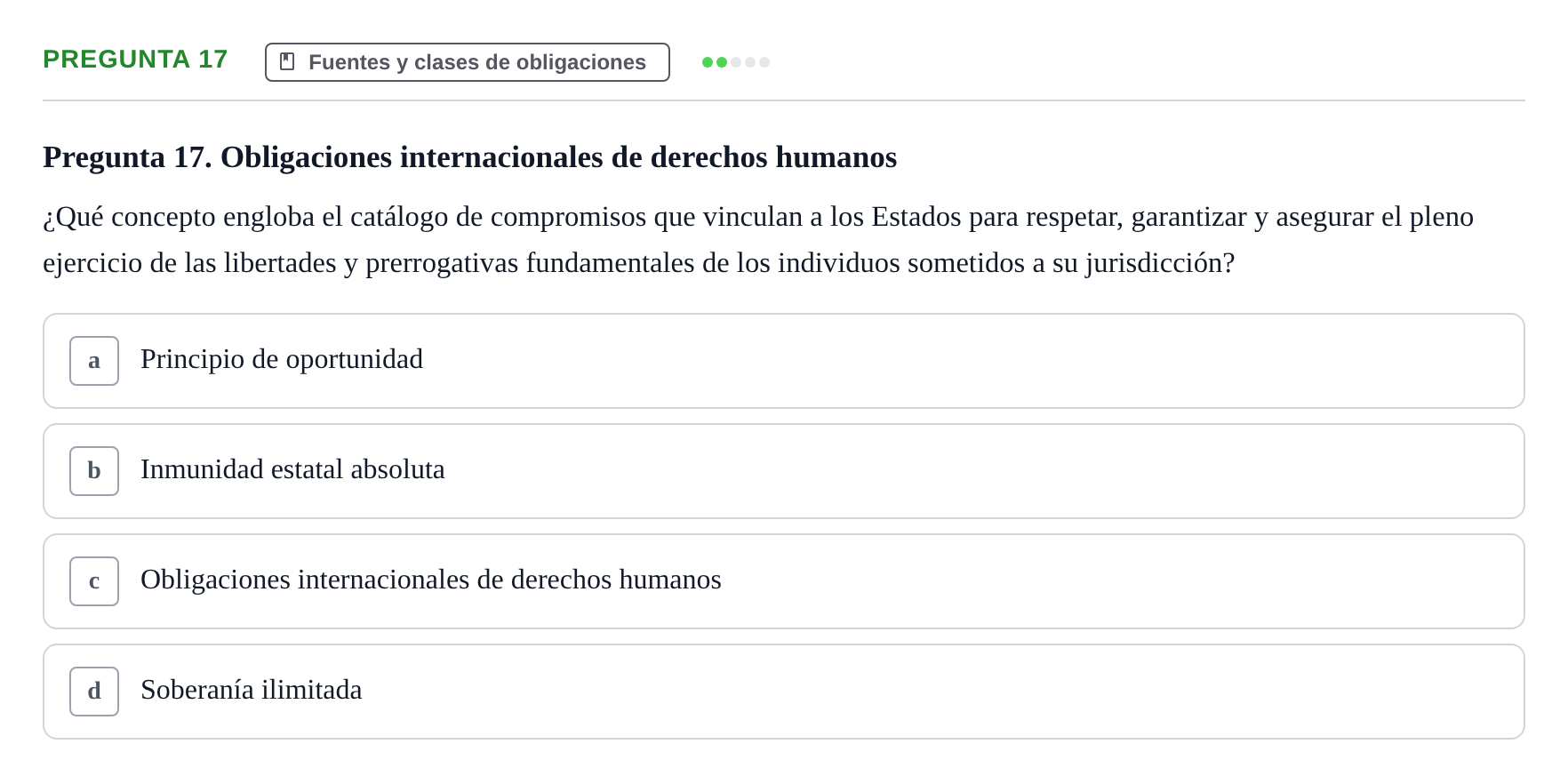 Enunciado: Pregunta 17