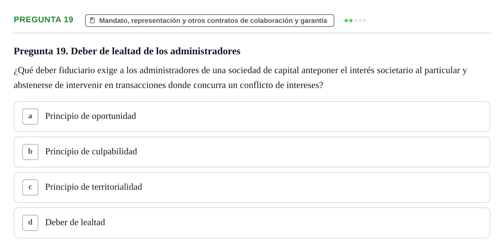 Enunciado: Pregunta 19