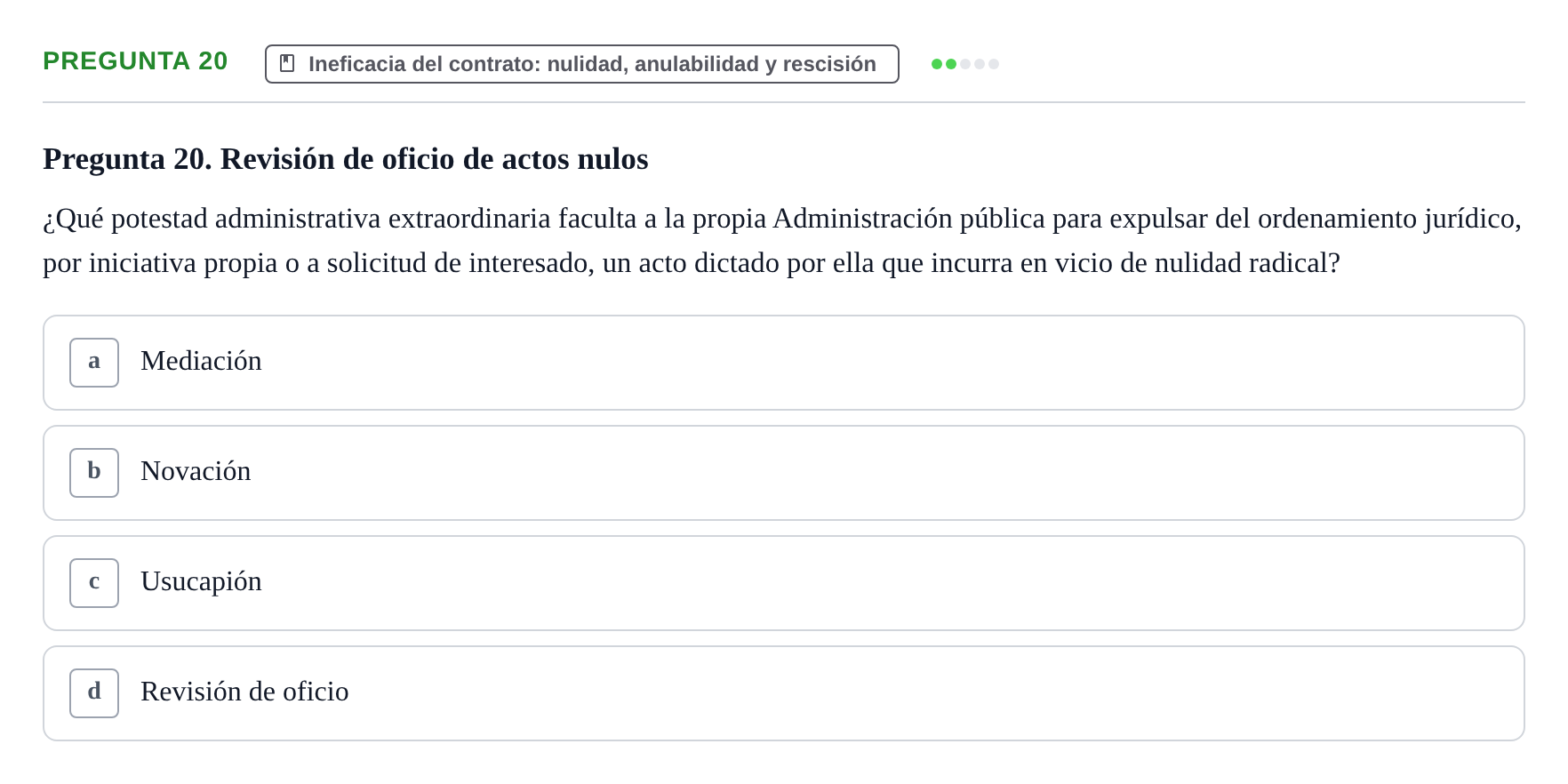 Enunciado: Pregunta 20