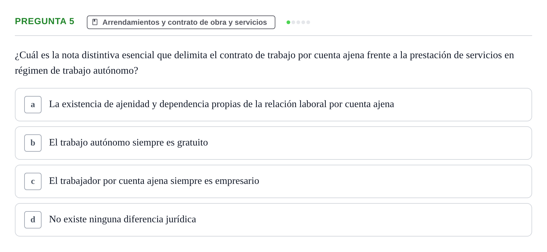 Enunciado: Pregunta 5