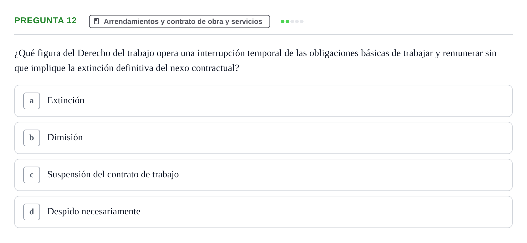 Enunciado: Pregunta 12