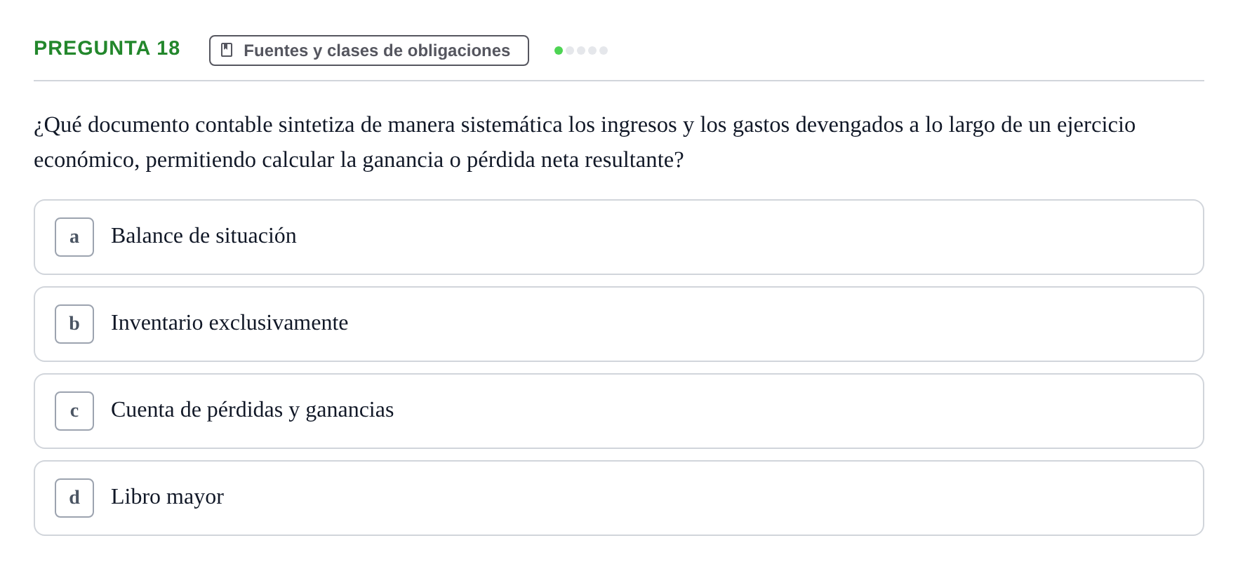 Enunciado: Pregunta 18