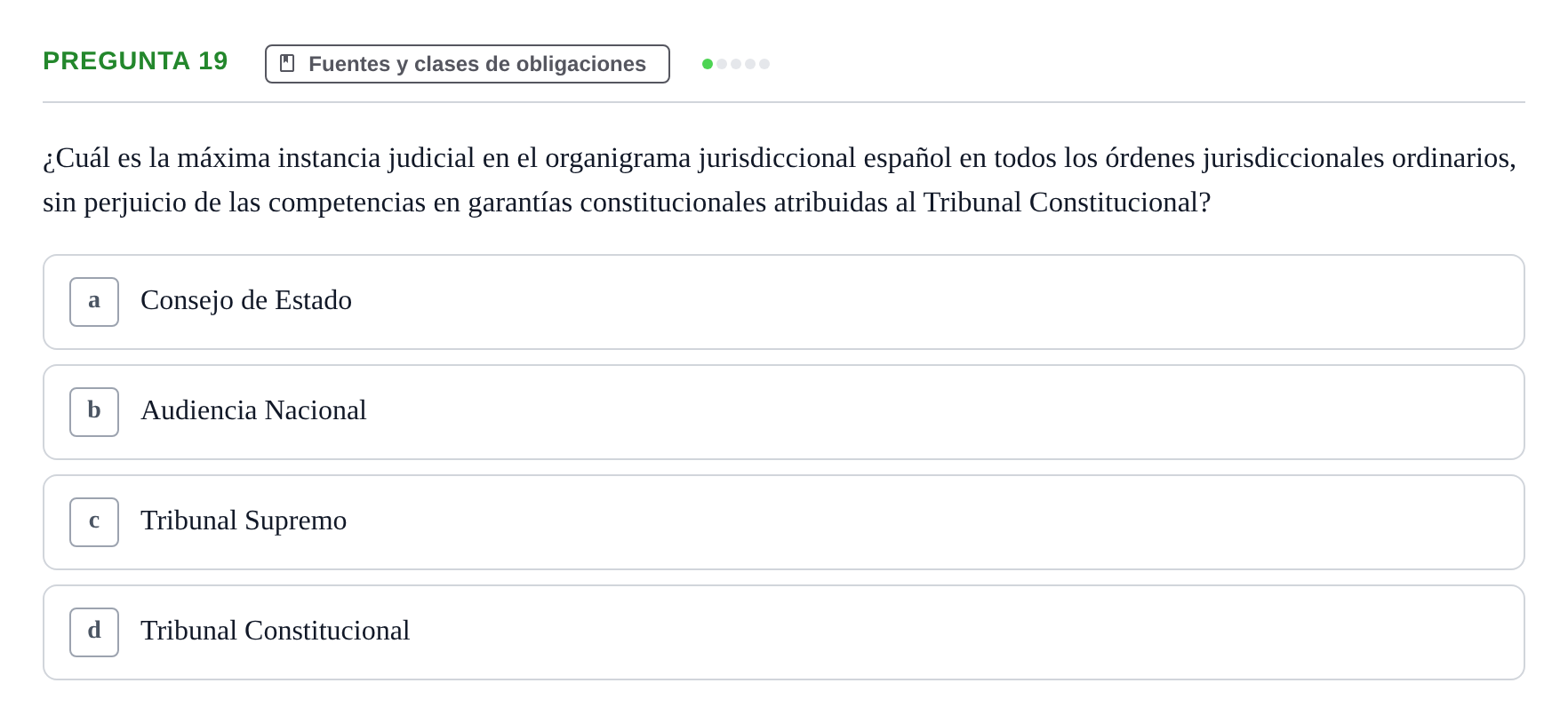 Enunciado: Pregunta 19