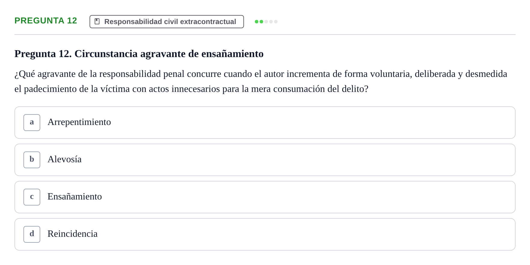 Enunciado: Pregunta 12