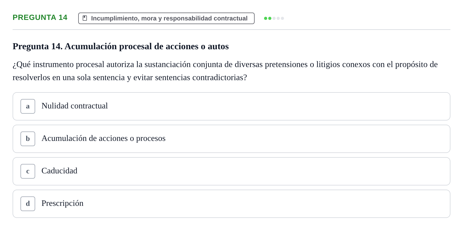 Enunciado: Pregunta 14