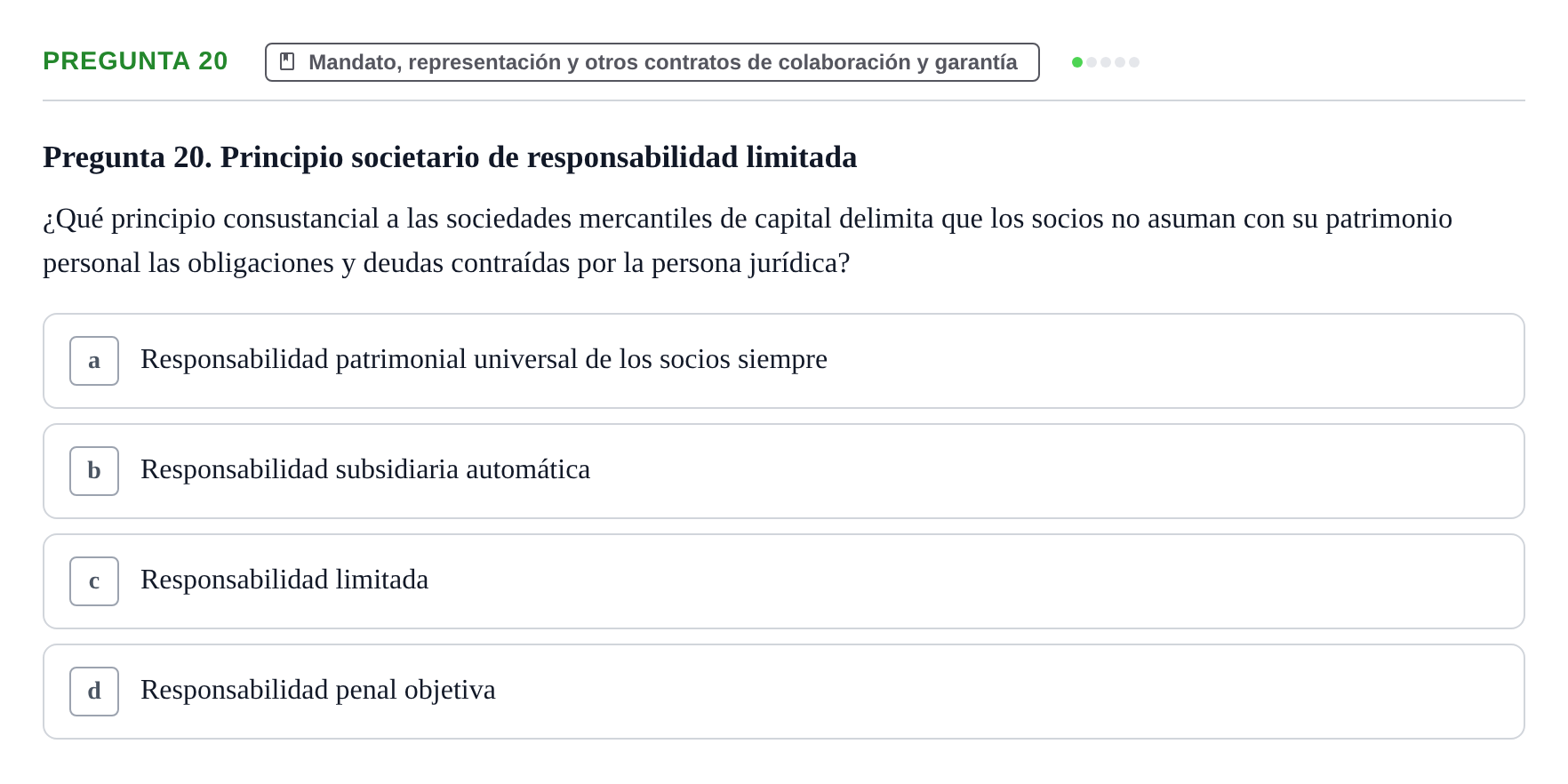 Enunciado: Pregunta 20