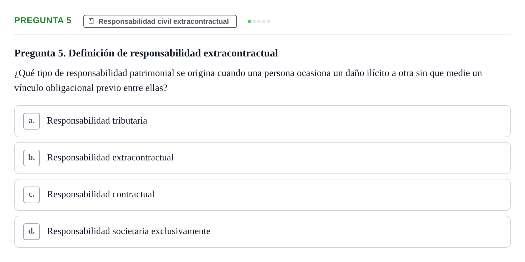 Enunciado: Pregunta 5