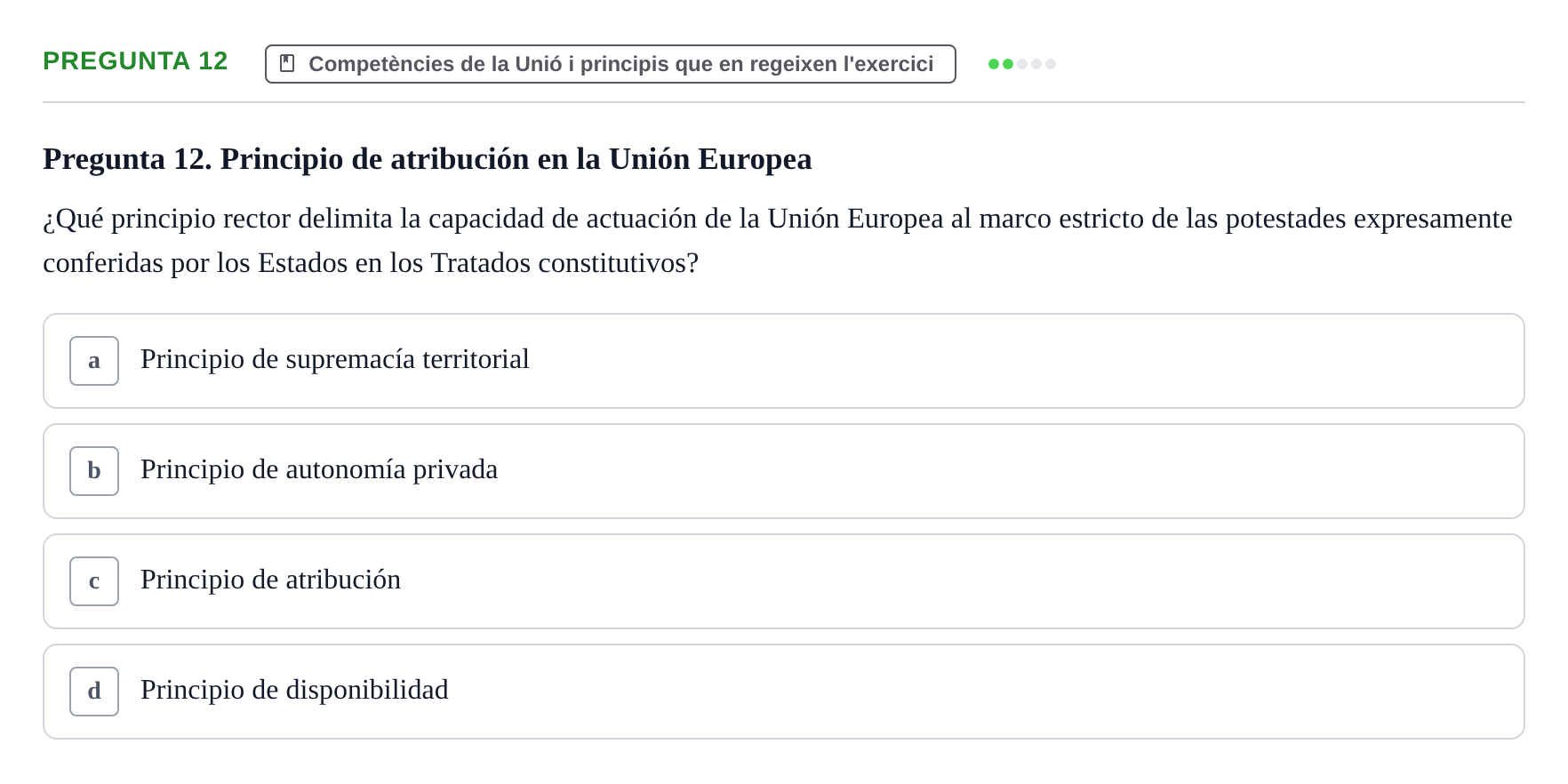 Enunciado: Pregunta 12