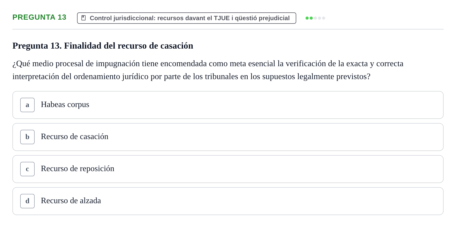 Enunciado: Pregunta 13