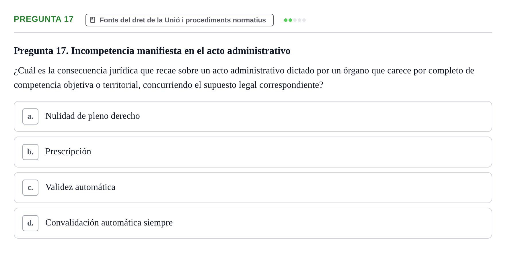 Enunciado: Pregunta 17