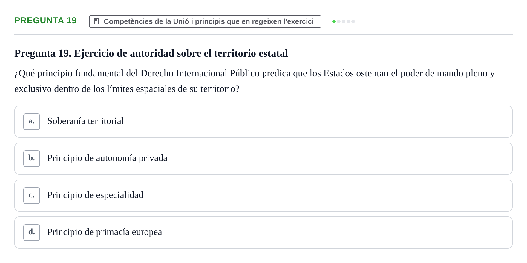 Enunciado: Pregunta 19