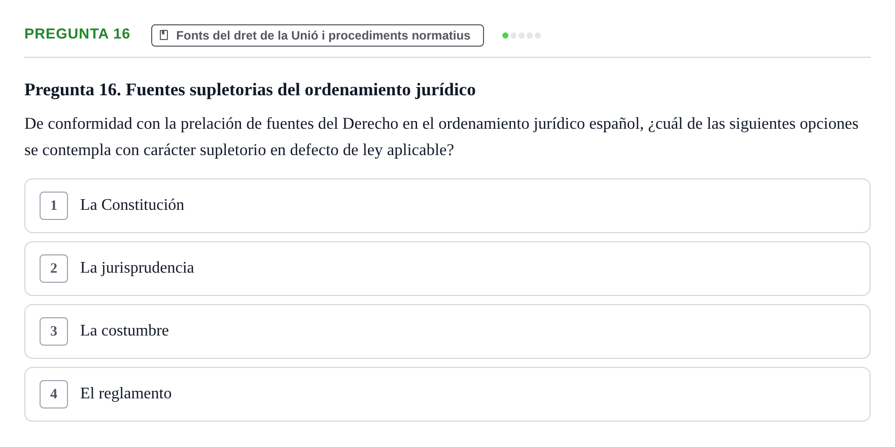 Enunciado: Pregunta 16