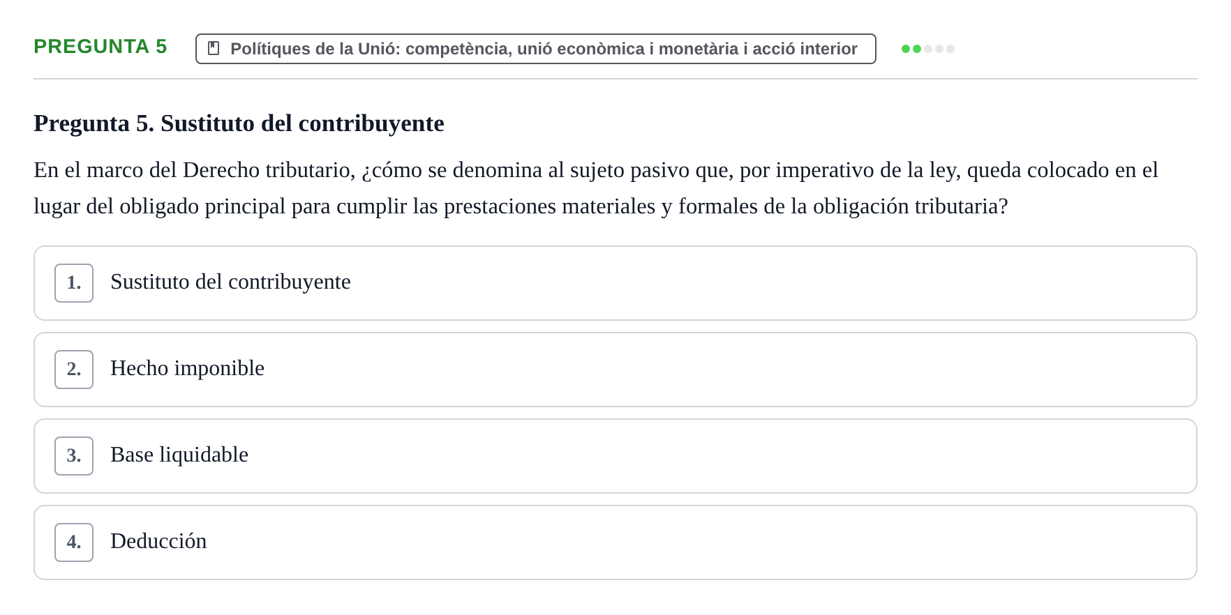 Enunciado: Pregunta 5