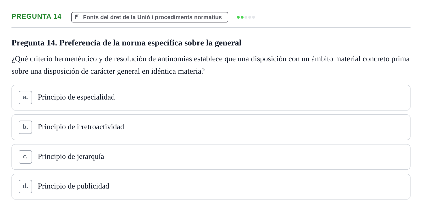 Enunciado: Pregunta 14