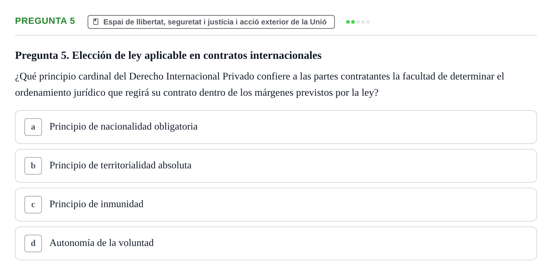 Enunciado: Pregunta 5