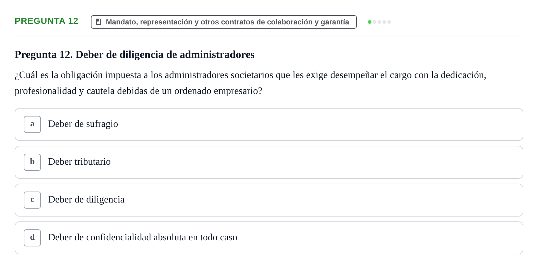 Enunciado: Pregunta 12
