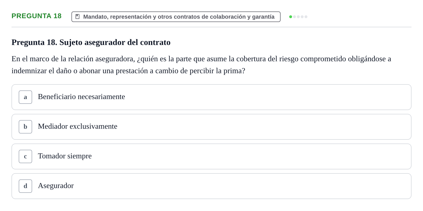 Enunciado: Pregunta 18