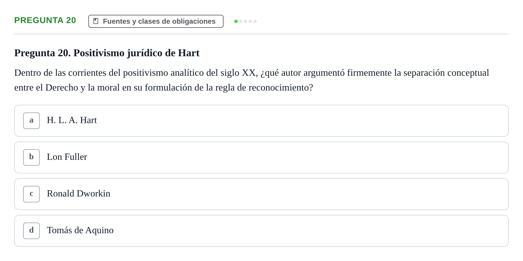 Enunciado: Pregunta 20