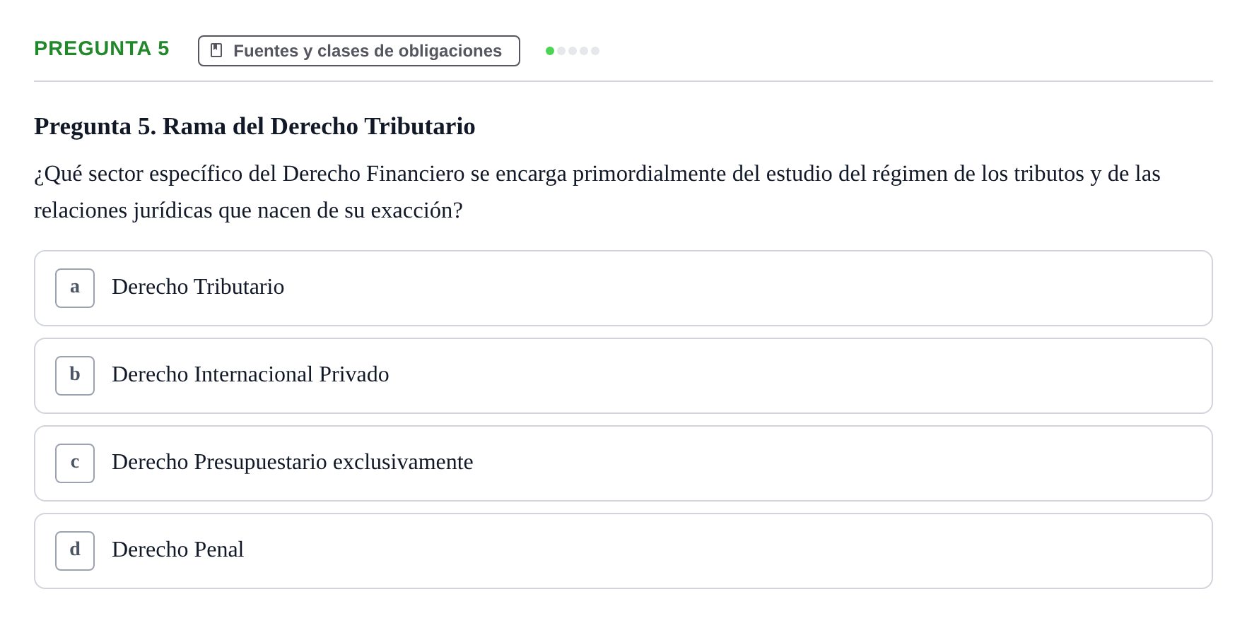 Enunciado: Pregunta 5