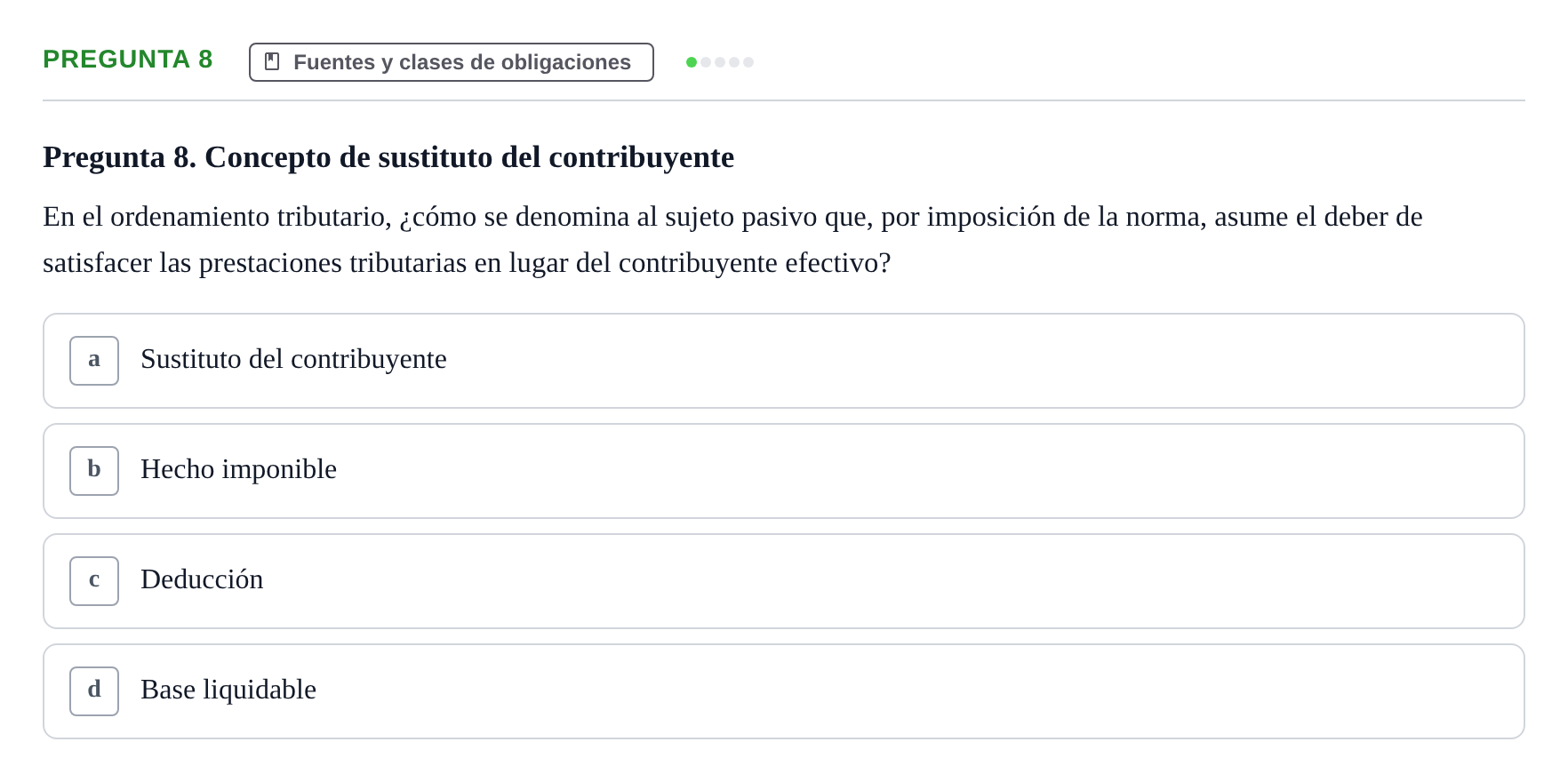Enunciado: Pregunta 8