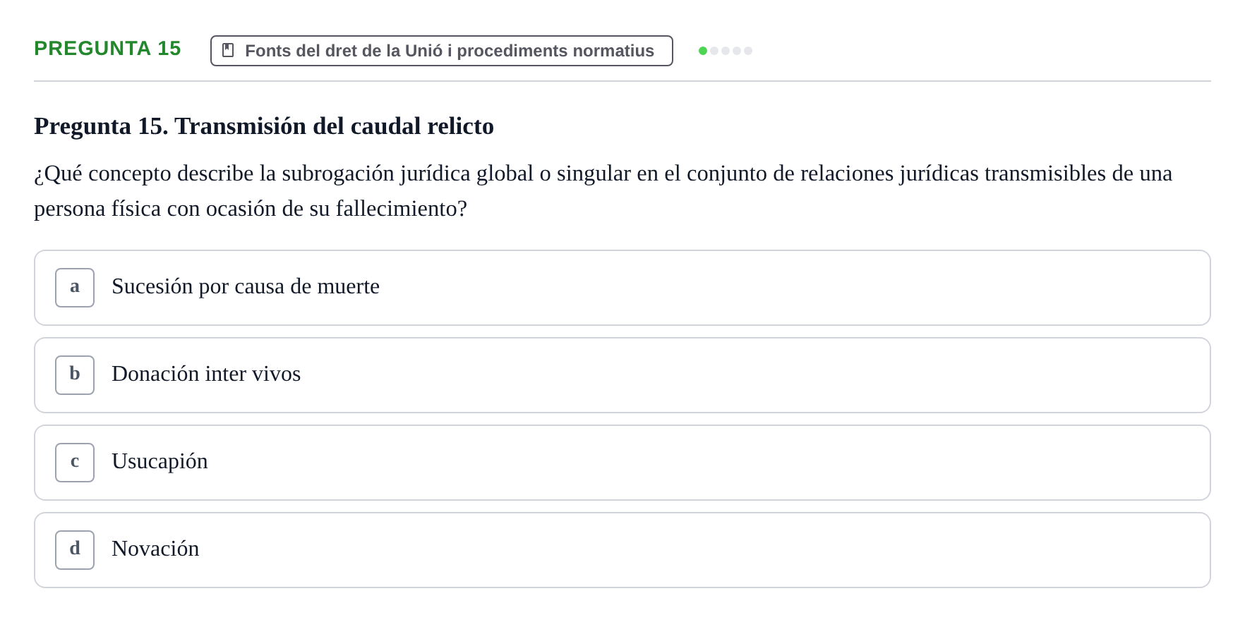 Enunciado: Pregunta 15