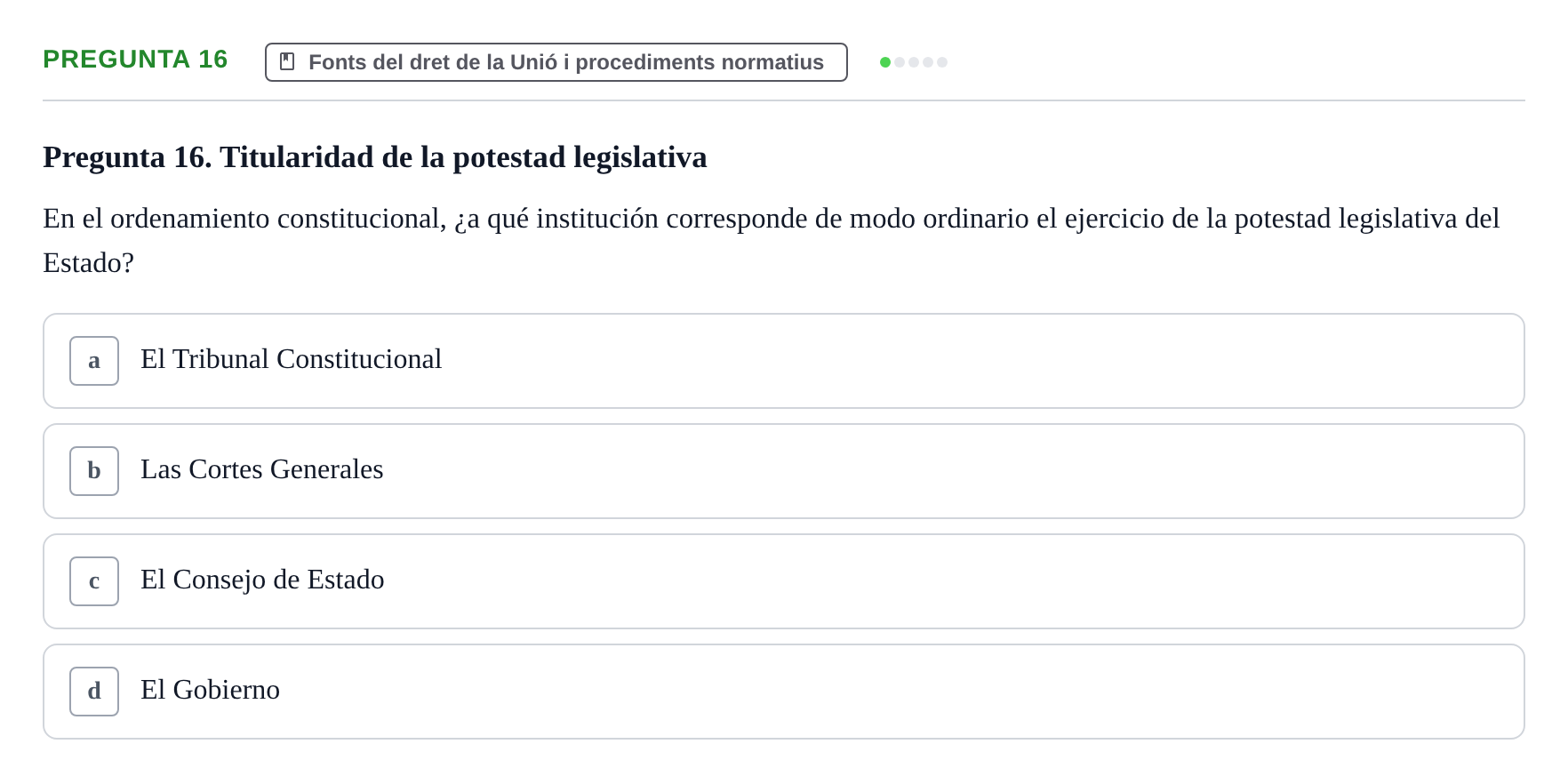 Enunciado: Pregunta 16