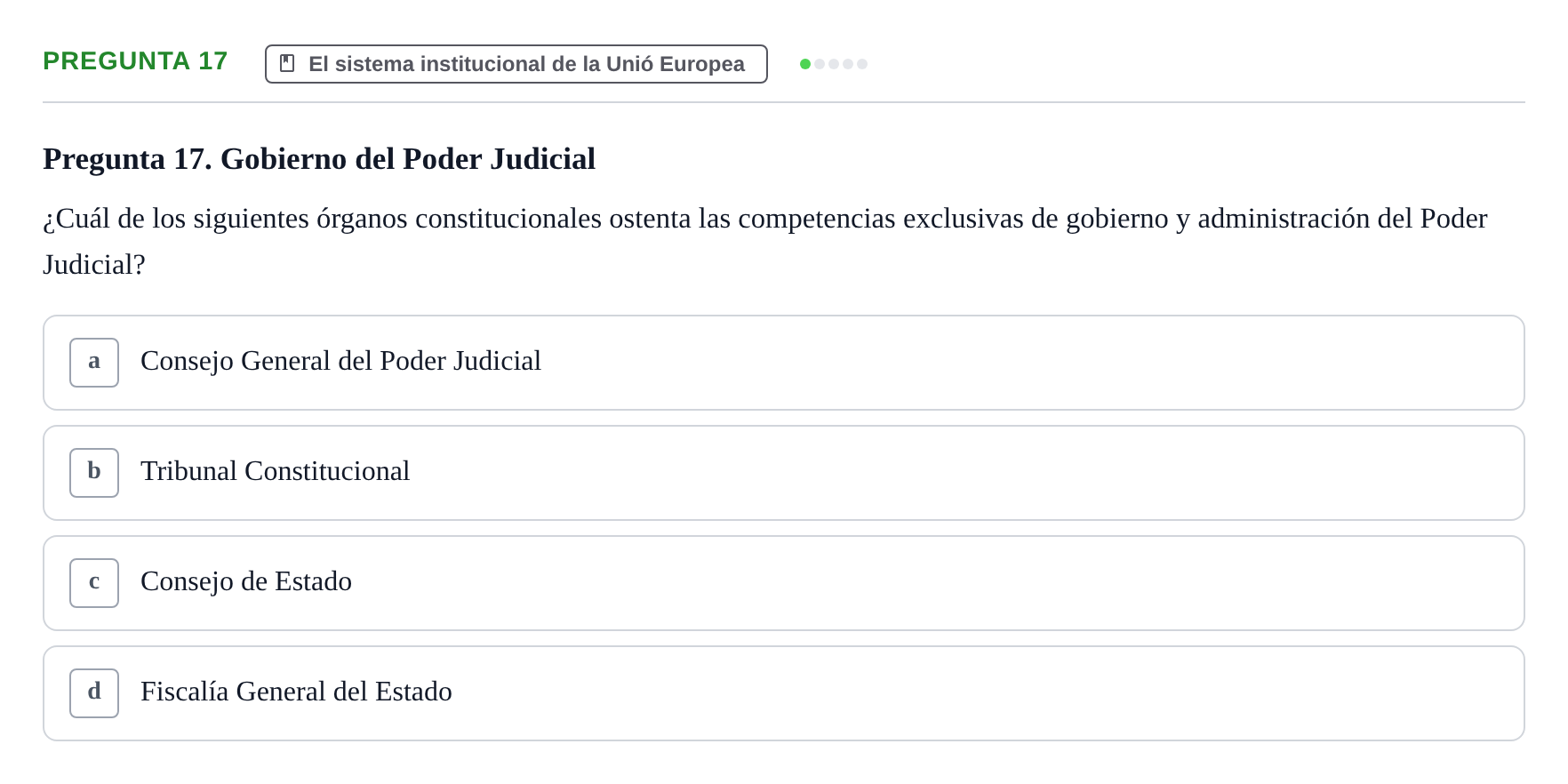Enunciado: Pregunta 17