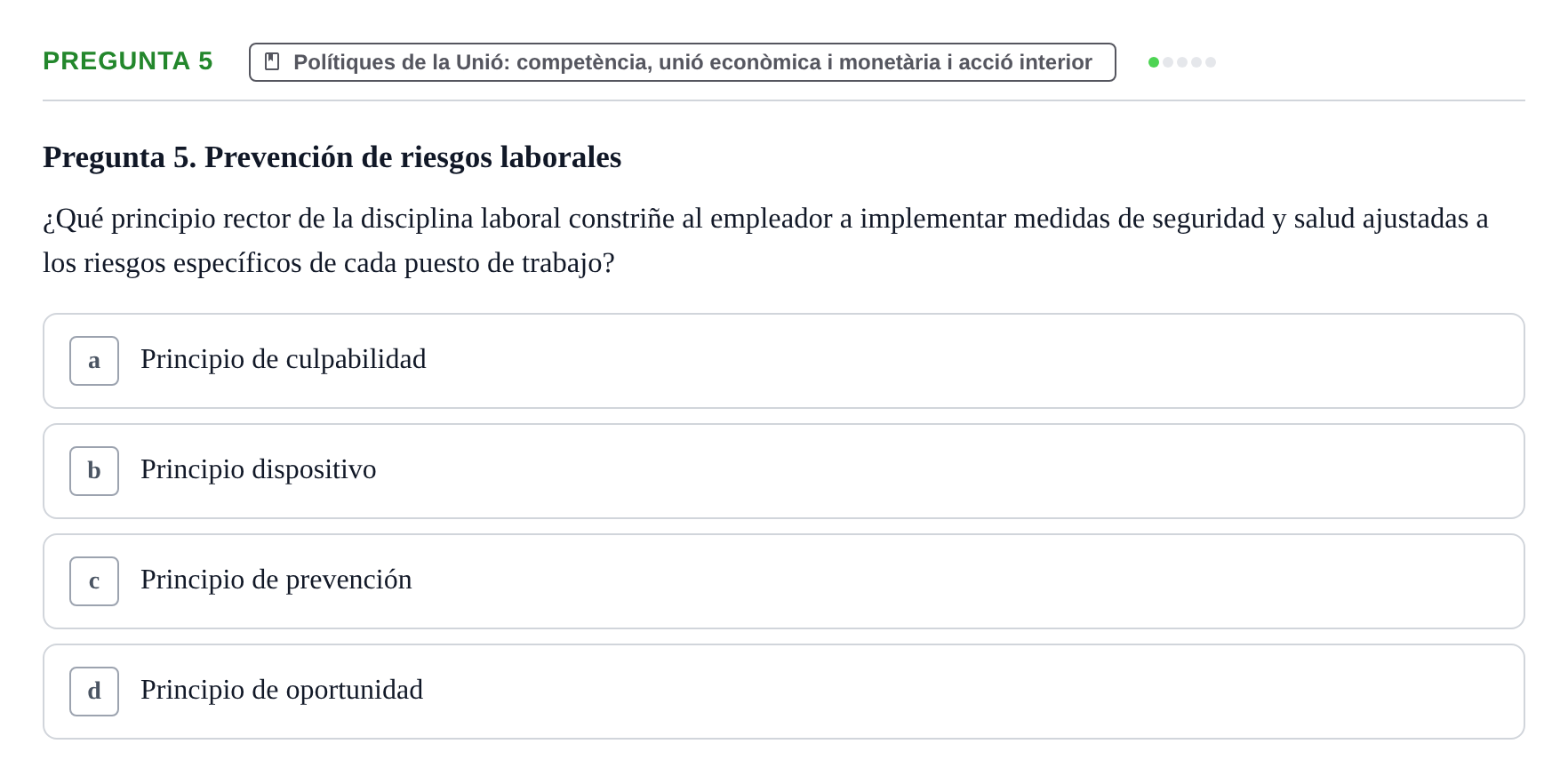 Enunciado: Pregunta 5