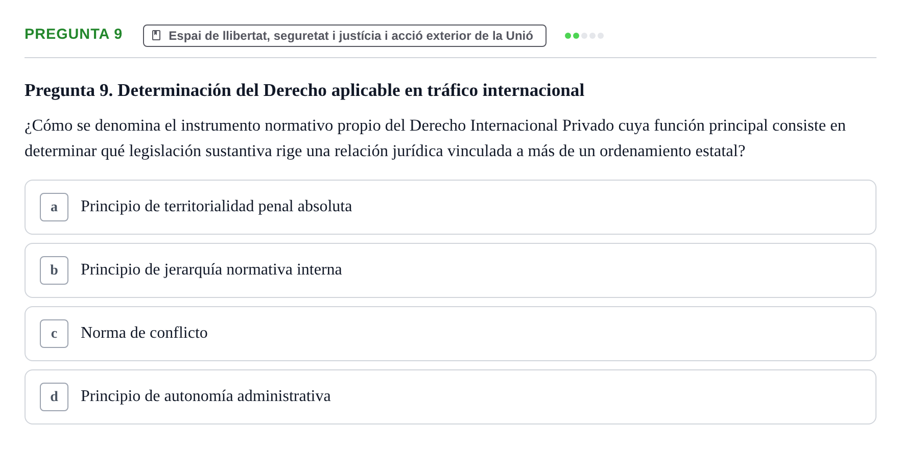 Enunciado: Pregunta 9