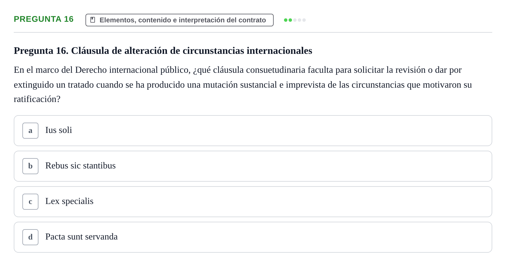 Enunciado: Pregunta 16