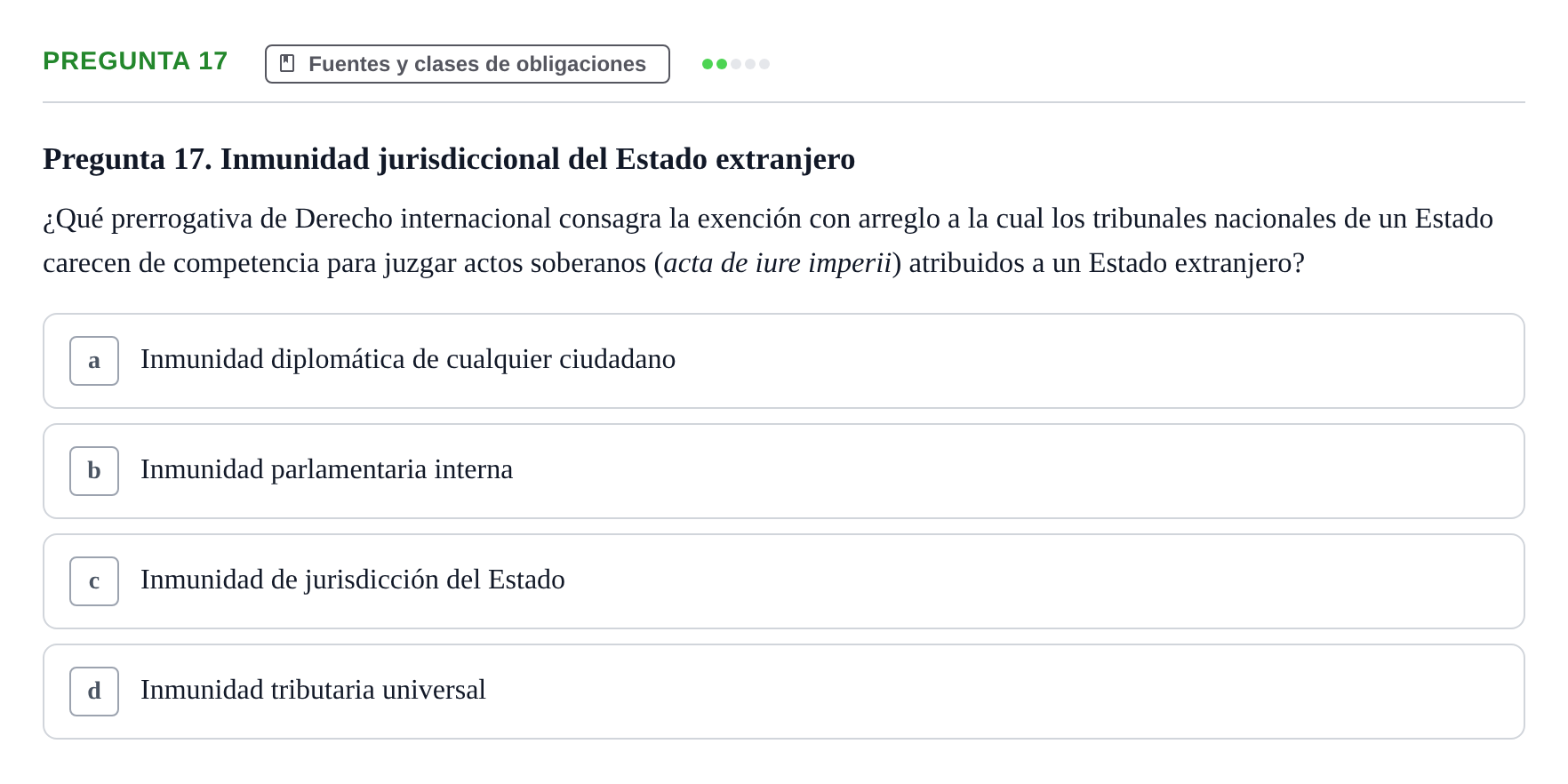 Enunciado: Pregunta 17