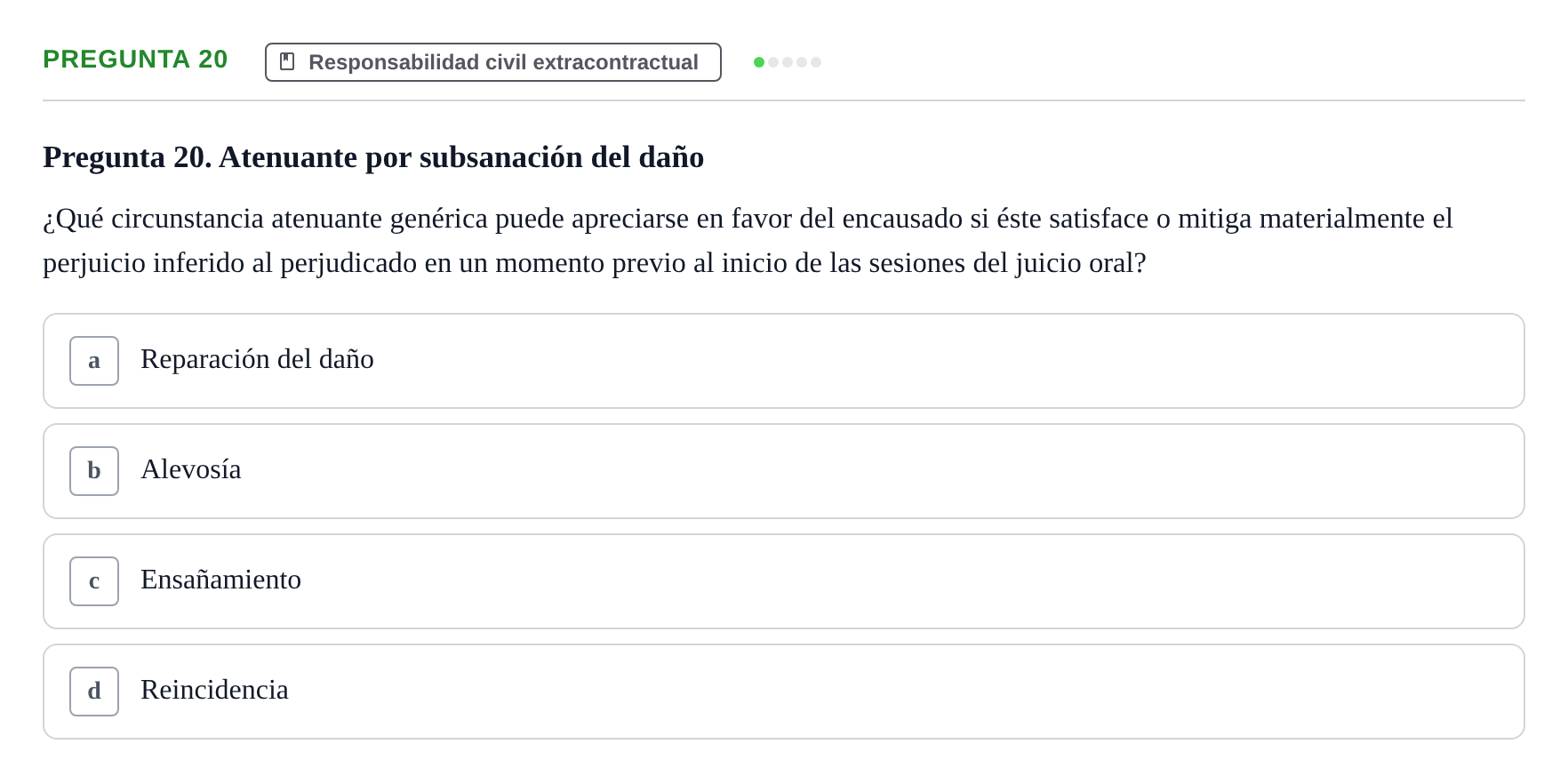 Enunciado: Pregunta 20