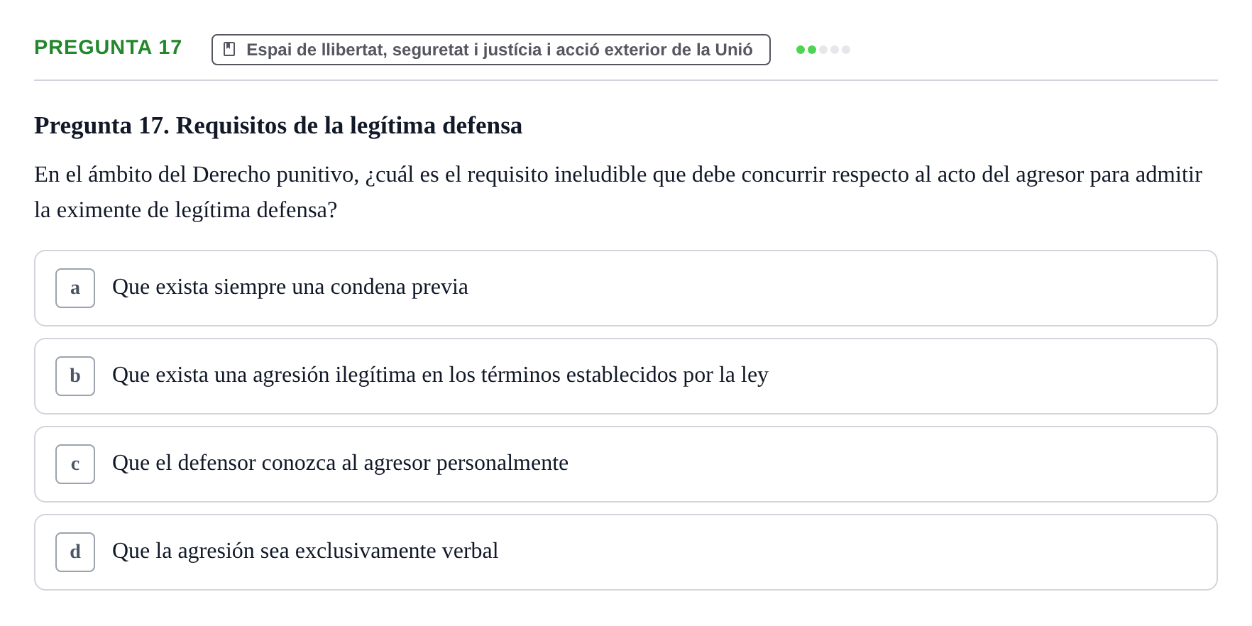 Enunciado: Pregunta 17