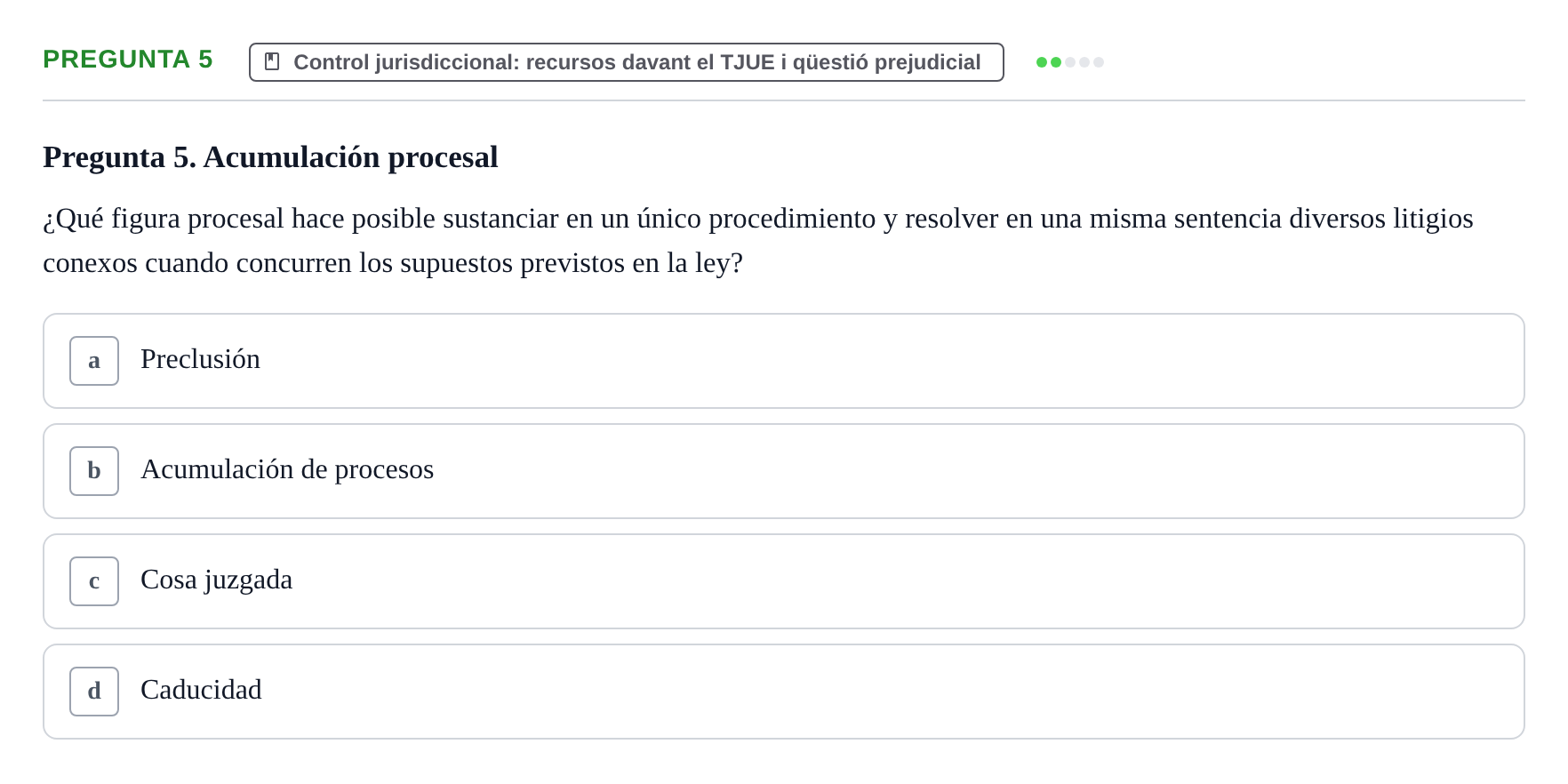 Enunciado: Pregunta 5