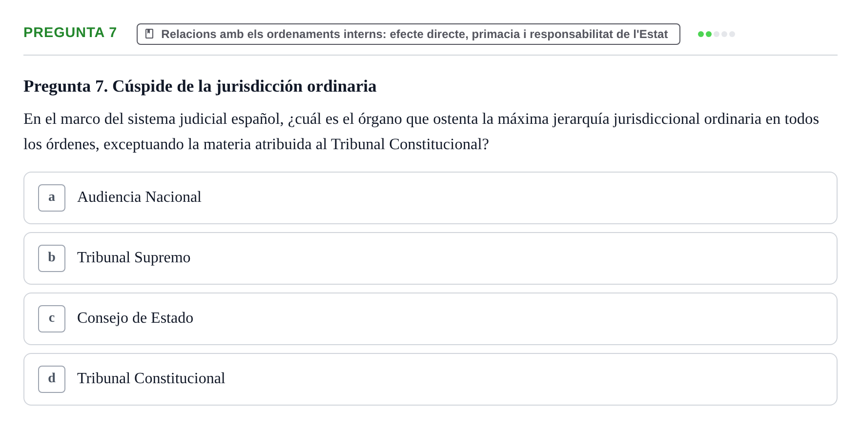 Enunciado: Pregunta 7