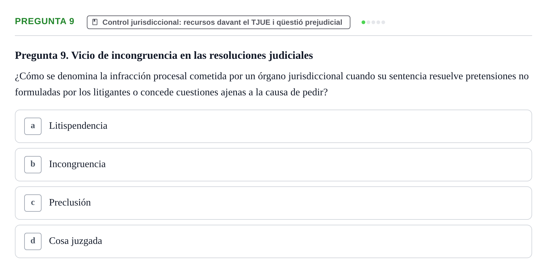 Enunciado: Pregunta 9