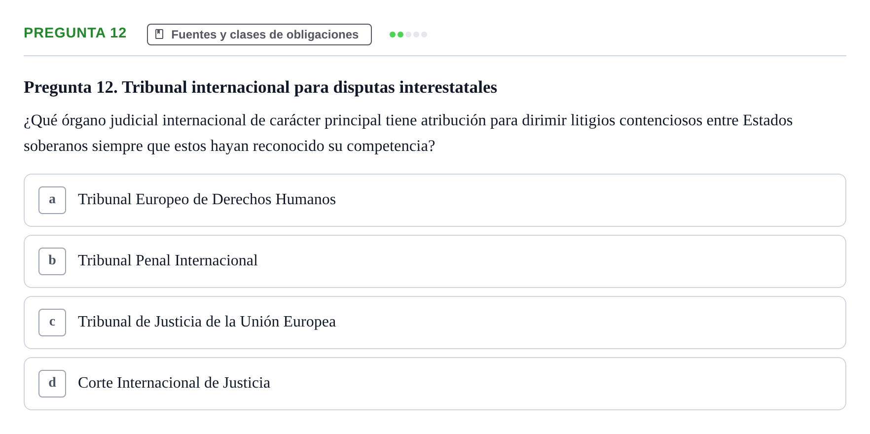 Enunciado: Pregunta 12