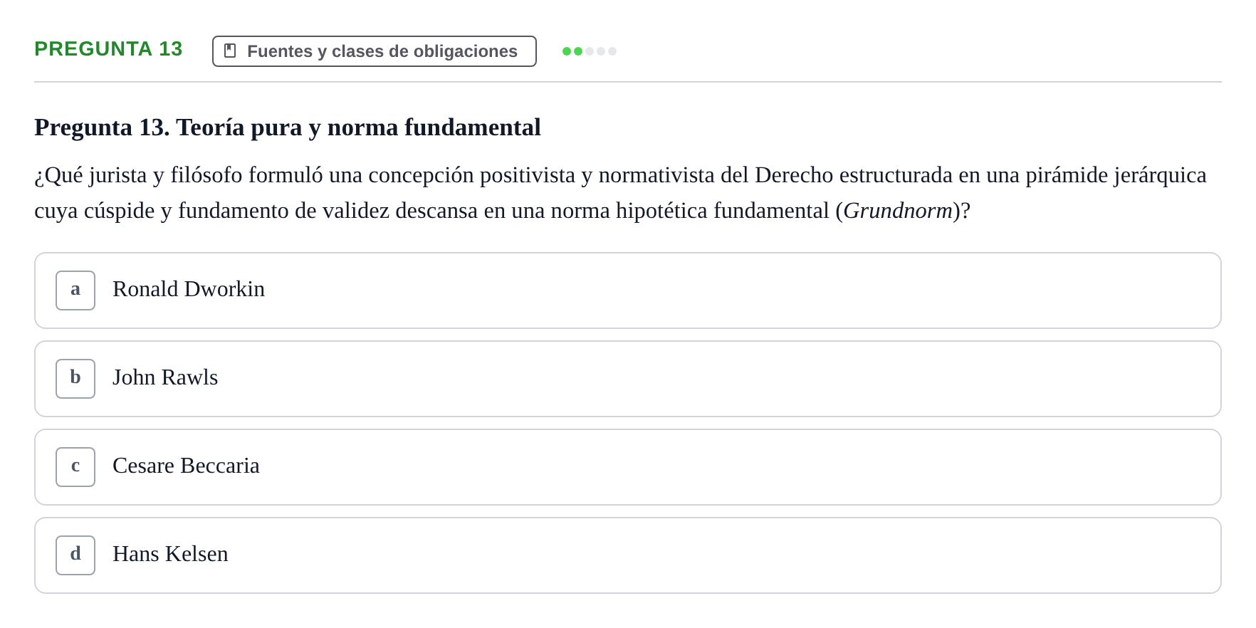Enunciado: Pregunta 13