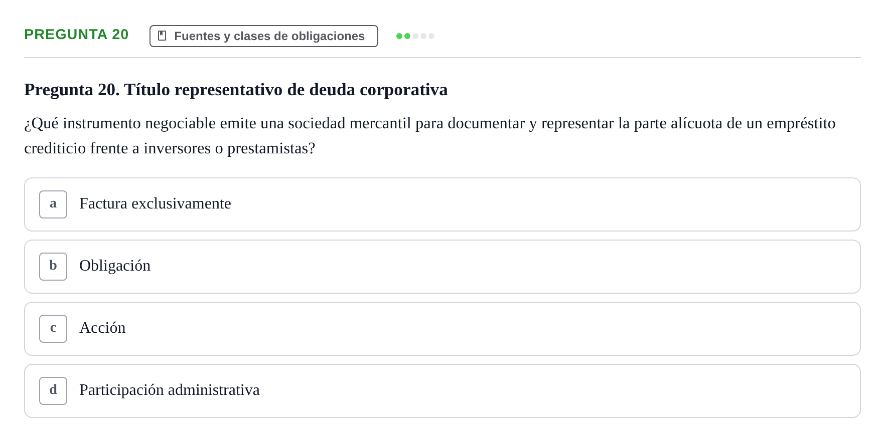 Enunciado: Pregunta 20