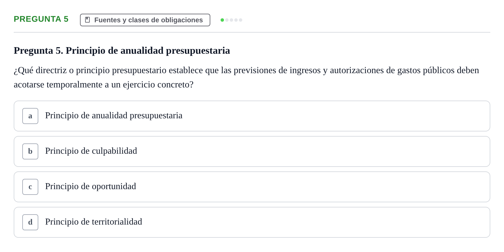 Enunciado: Pregunta 5
