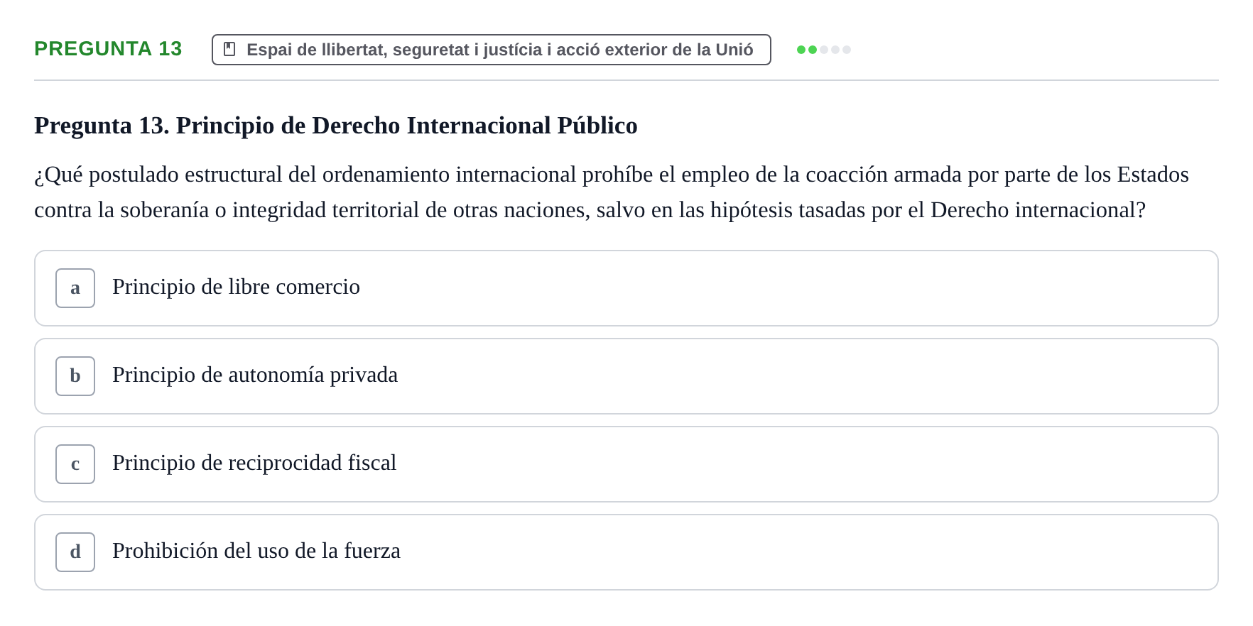 Enunciado: Pregunta 13