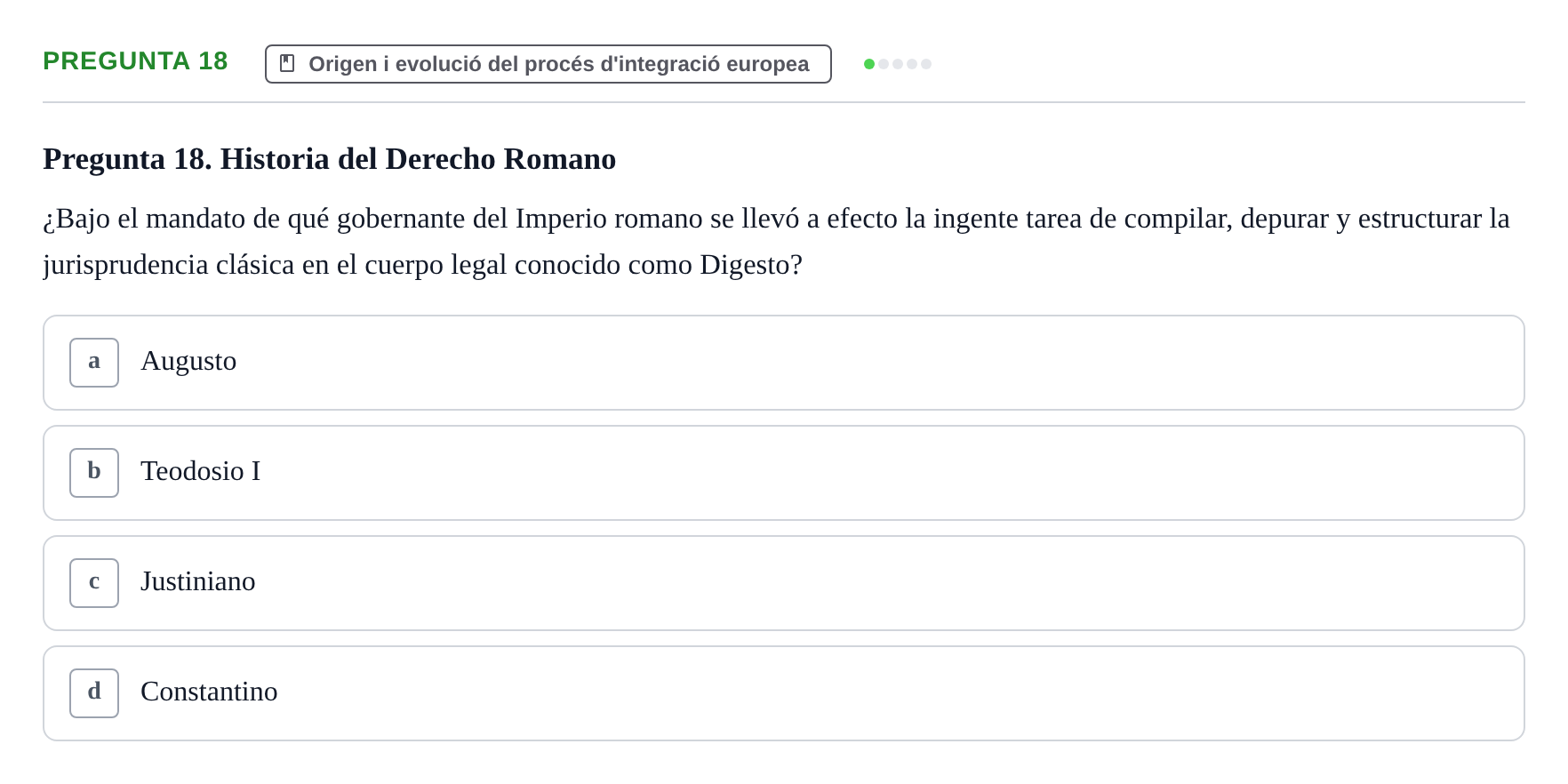 Enunciado: Pregunta 18